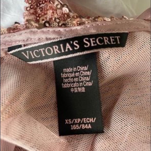 Victoria Secret Rose Gold Sequin Slip Dress - Picture 3 of 4